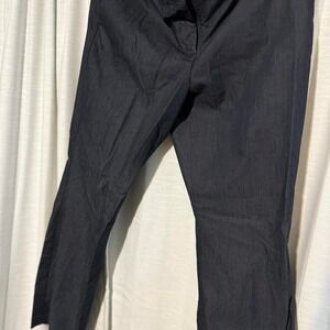 Talbots Signature Navy Blue Straight Leg Cotton Blend Trousers Womens Size 14